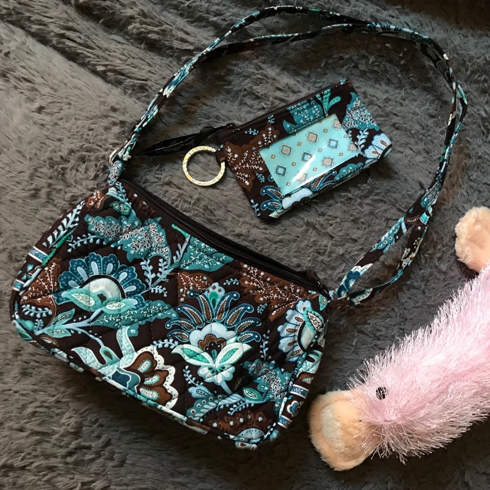 Retired Vera Bradley Java Blue Amy Small Crossbody